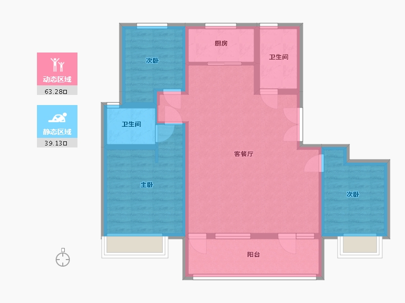 山东省-聊城市-民生凤凰城7号院-98.00-户型库-动静分区