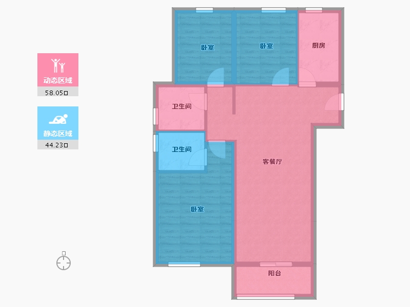 河南省-郑州市-正商湖西学府-92.00-户型库-动静分区