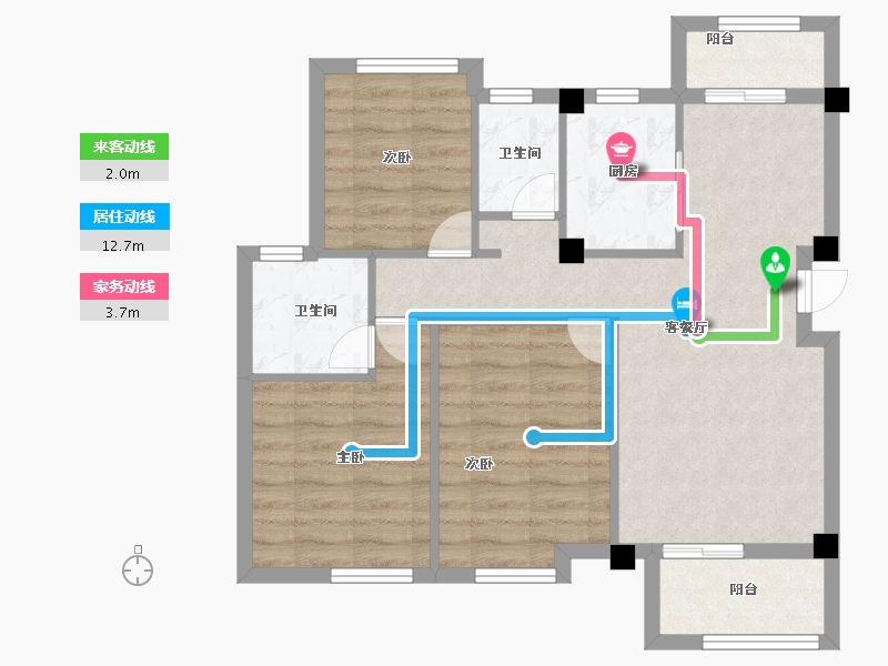 福建省-福州市-三迪雅颂枫丹-71.20-户型库-动静线