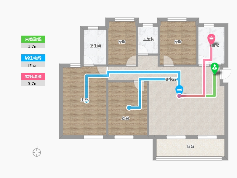 福建省-福州市-三迪雅颂枫丹-86.40-户型库-动静线