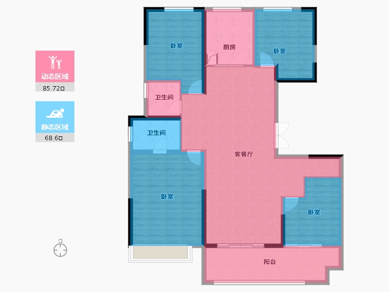 河南省-郑州市-融侨雅筑​-139.81-户型库-动静分区