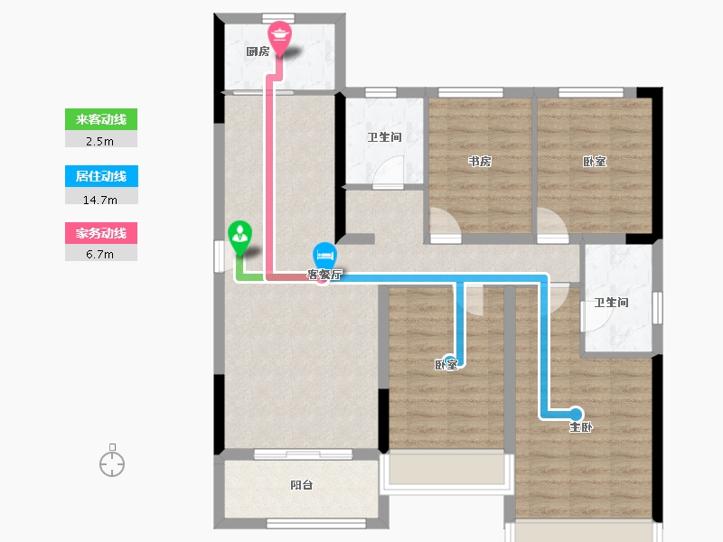 河南省-郑州市-融信朗悦·时光之城-96.00-户型库-动静线