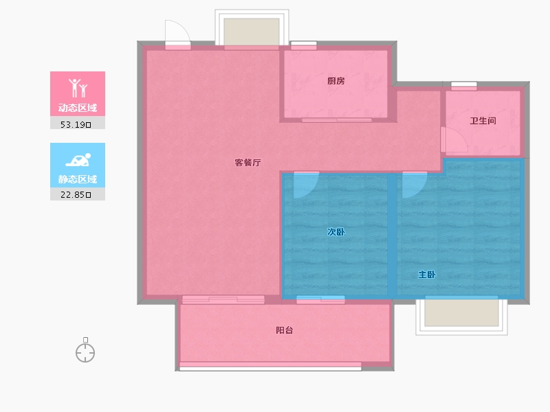 江西省-南昌市-东投正荣府-69.00-户型库-动静分区