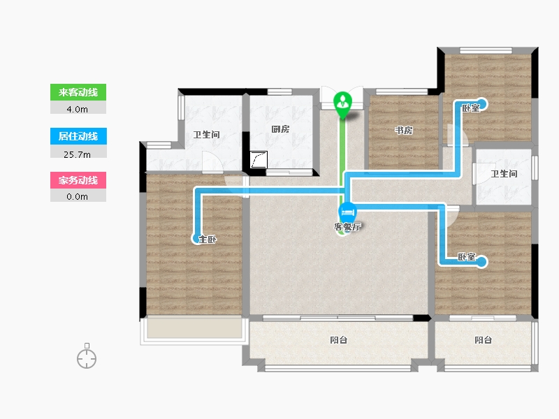 河南省-郑州市-金地滨河风华-122.79-户型库-动静线