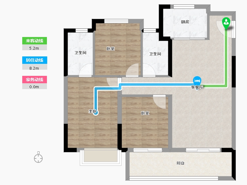 福建省-福州市-融创福州府-86.40-户型库-动静线