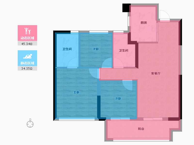 福建省-福州市-保利阅江台-71.21-户型库-动静分区