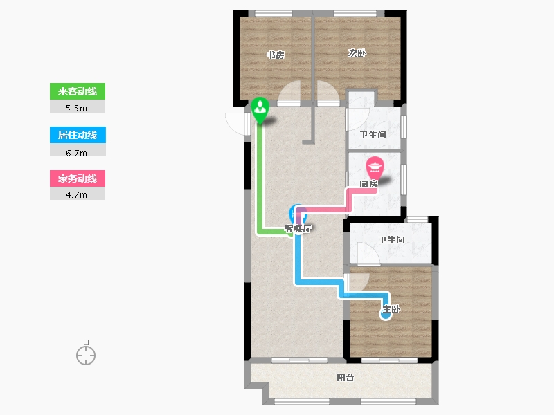 山东省-济南市-高铁城​-95.20-户型库-动静线