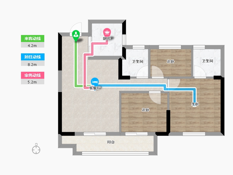 福建省-福州市-保利堂悦-69.59-户型库-动静线