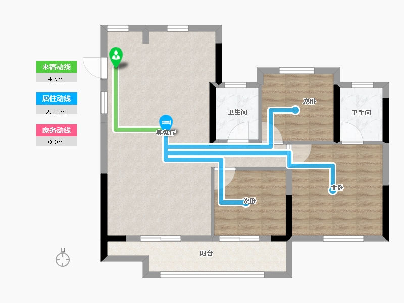 福建省-福州市-保利堂悦-84.00-户型库-动静线