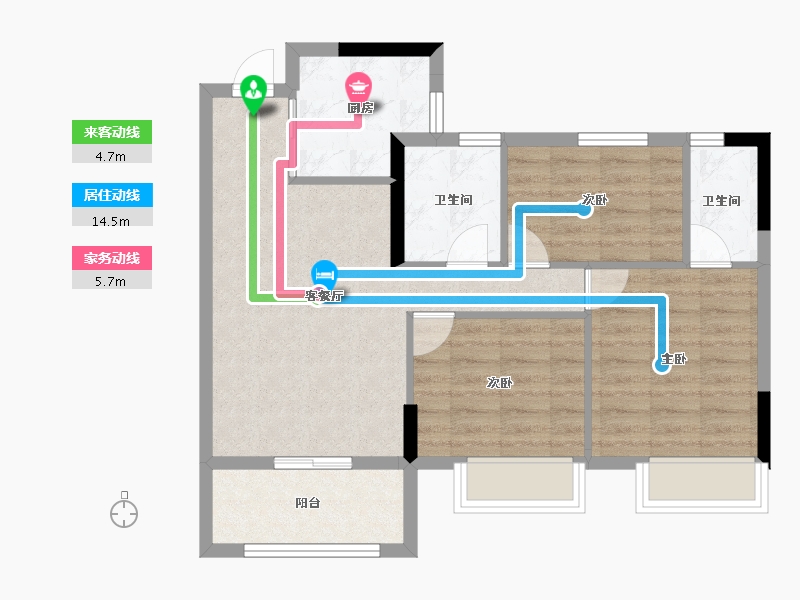 福建省-福州市-三迪雅颂枫丹-71.20-户型库-动静线