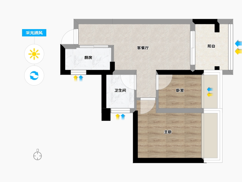 广东省-深圳市-花样年·好时光-36.27-户型库-采光通风