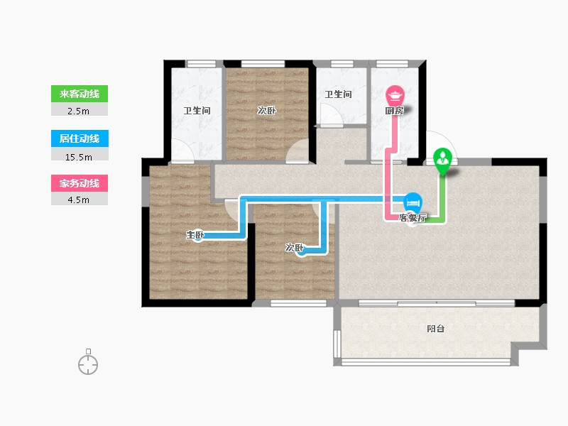 福建省-福州市-世茂海峡岛-96.87-户型库-动静线