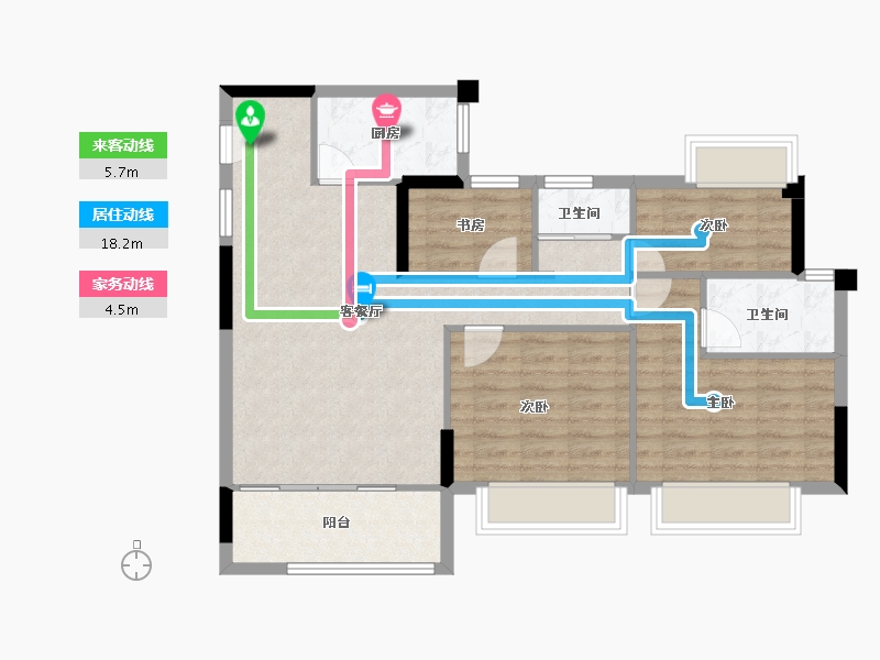 福建省-福州市-三迪雅颂枫丹-84.90-户型库-动静线