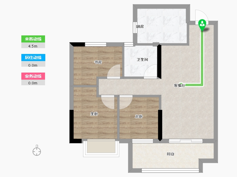 福建省-福州市-中梁百悦城-60.41-户型库-动静线