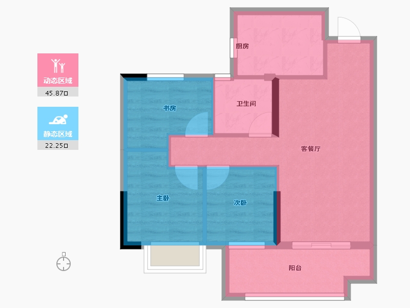 福建省-福州市-中梁百悦城-60.41-户型库-动静分区