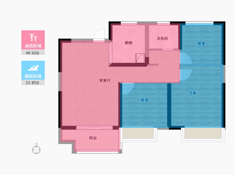 河南省-郑州市-融侨雅筑​-70.49-户型库-动静分区