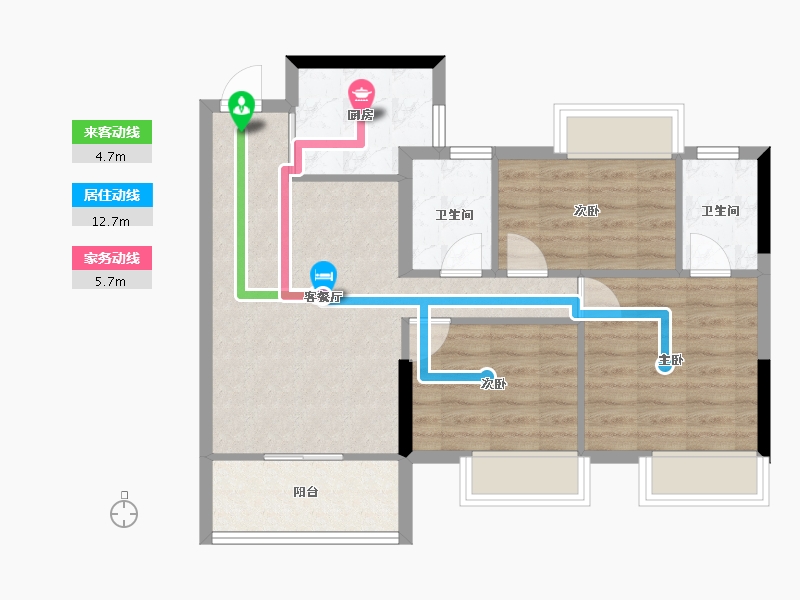 福建省-福州市-三迪雅颂枫丹-71.20-户型库-动静线