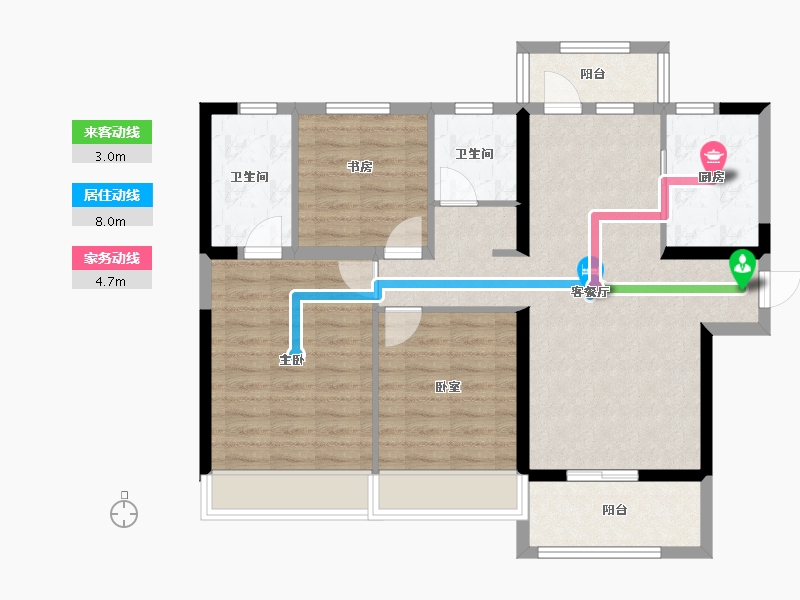 河南省-郑州市-融信朗悦·时光之城-88.00-户型库-动静线