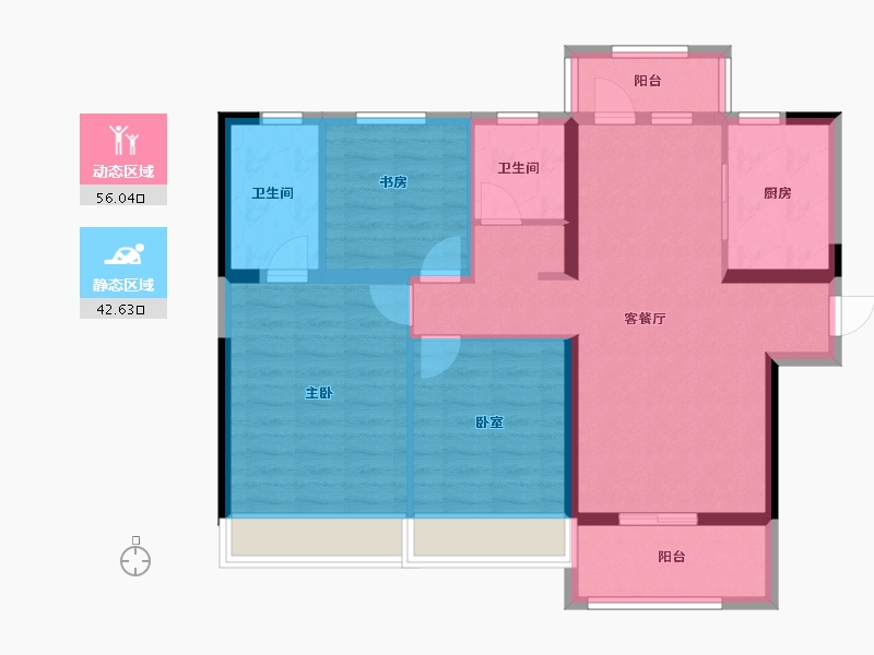 河南省-郑州市-融信朗悦·时光之城-88.00-户型库-动静分区