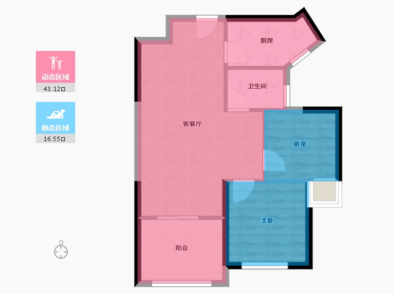 广东省-深圳市-臻湾云庭-53.60-户型库-动静分区