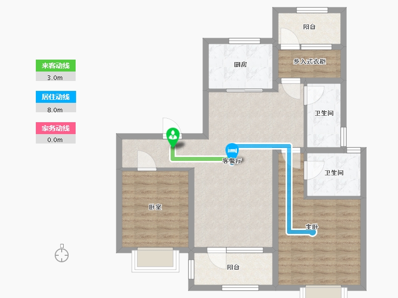 山东省-青岛市-青岛印象滟-82.21-户型库-动静线