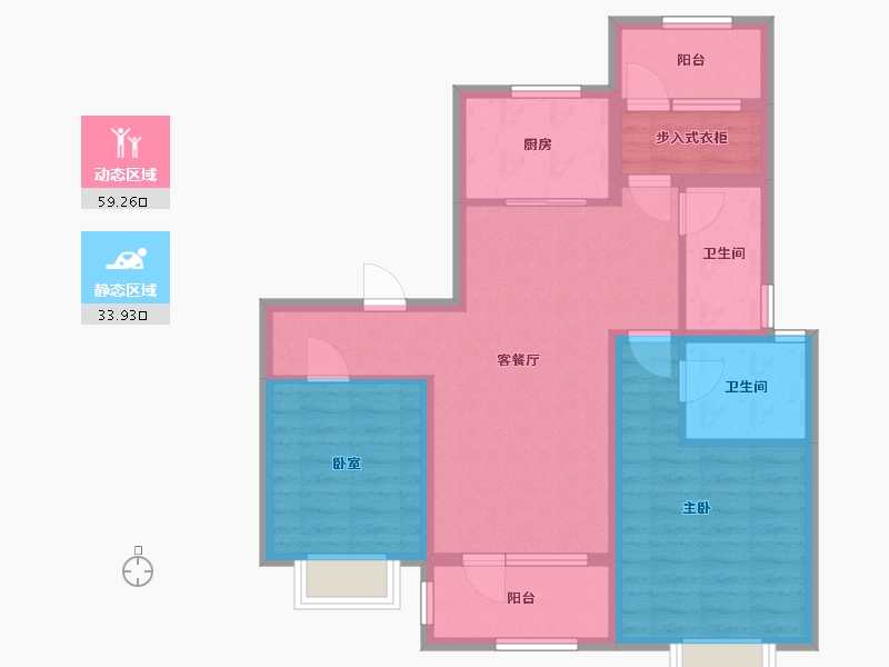 山东省-青岛市-青岛印象滟-82.21-户型库-动静分区