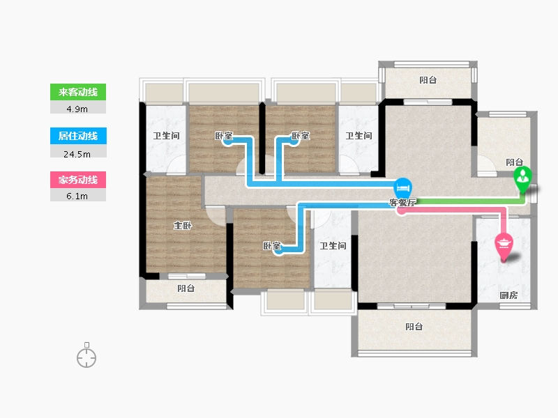 广东省-深圳市-牧云溪谷·和悦府-124.58-户型库-动静线