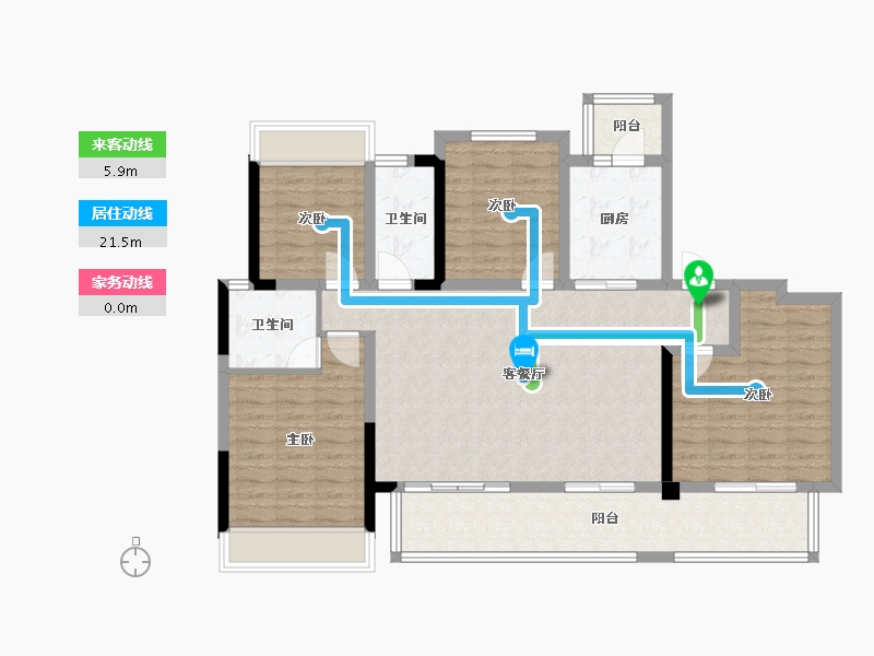 四川省-资阳市-恒信·御景-87.24-户型库-动静线