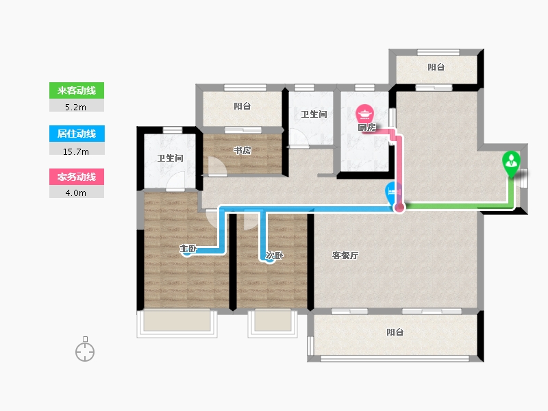 河南省-郑州市-华强国际公馆-102.39-户型库-动静线