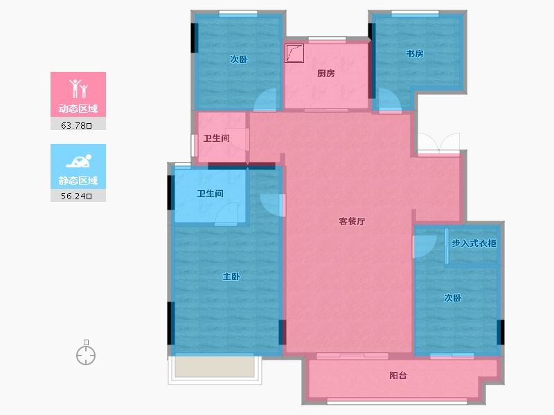 河南省-郑州市-绿都·青云叙-108.00-户型库-动静分区