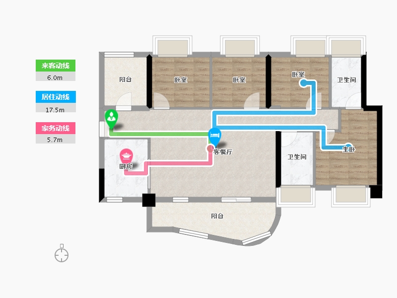 广东省-深圳市-牧云溪谷·和悦府-97.27-户型库-动静线