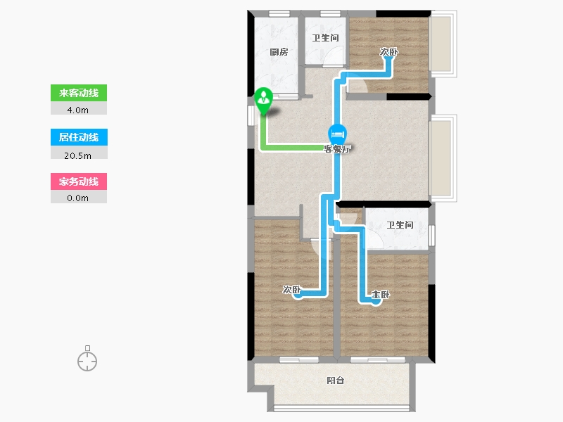 河南省-郑州市-星联·花溪府-95.20-户型库-动静线