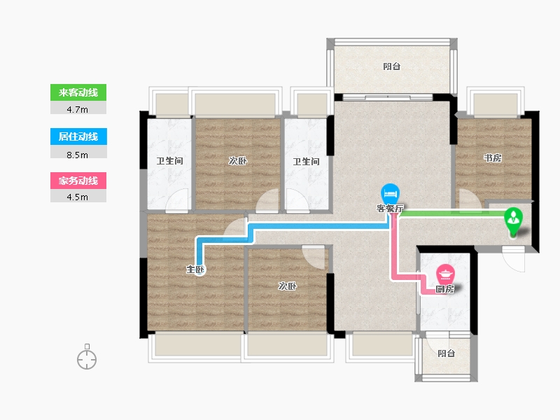 广东省-阳江市-御品帝景湾-102.75-户型库-动静线