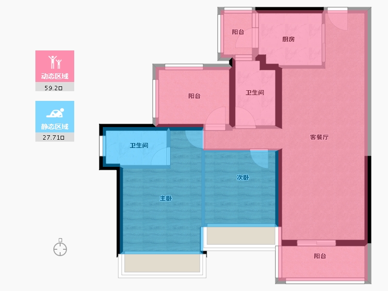 广东省-深圳市-慧湾中心-76.80-户型库-动静分区