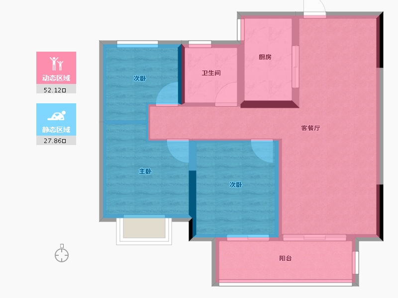 河南省-郑州市-康桥兰溪-71.19-户型库-动静分区