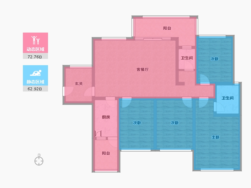 广西壮族自治区-钦州市-松宇时代城-125.00-户型库-动静分区