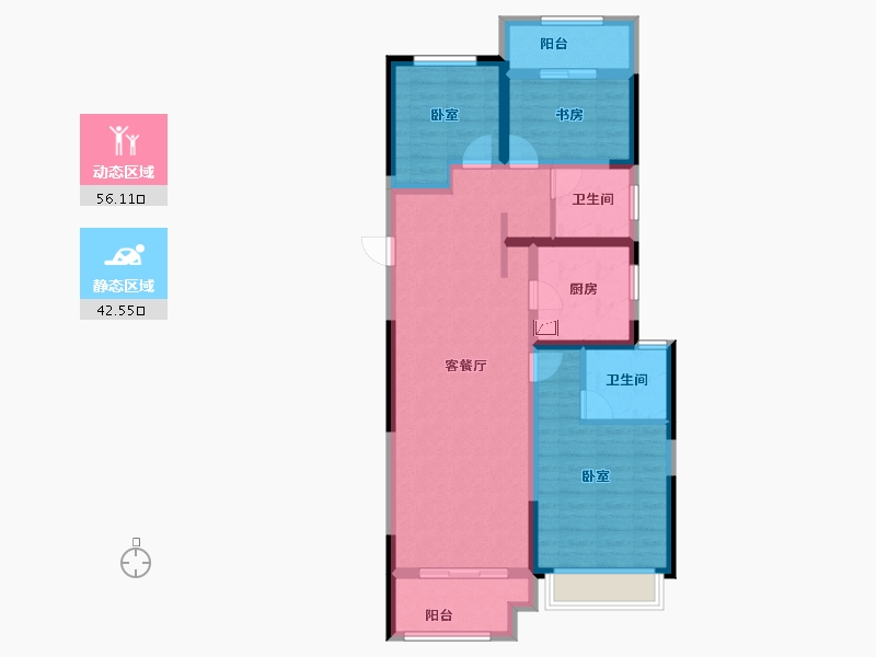 河南省-郑州市-康桥未来公元-87.00-户型库-动静分区