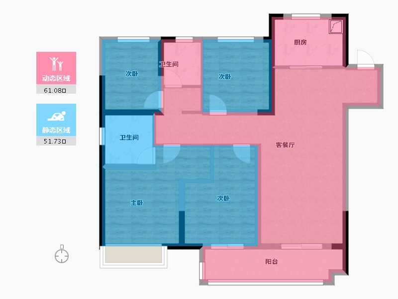 河南省-郑州市-绿都·青云叙-100.00-户型库-动静分区