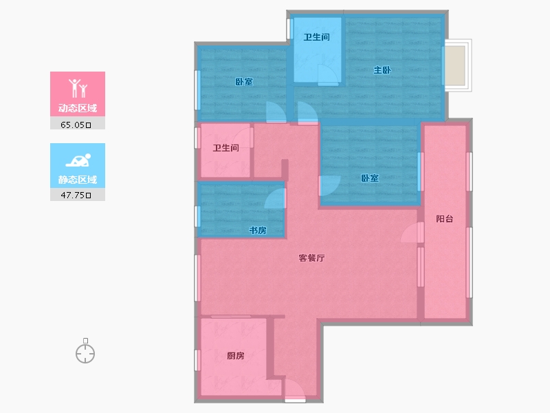 江苏省-南京市-颐居朗诗.紫熙府-100.00-户型库-动静分区