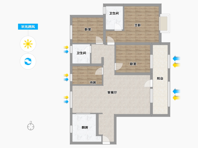 江苏省-南京市-颐居朗诗.紫熙府-100.00-户型库-采光通风