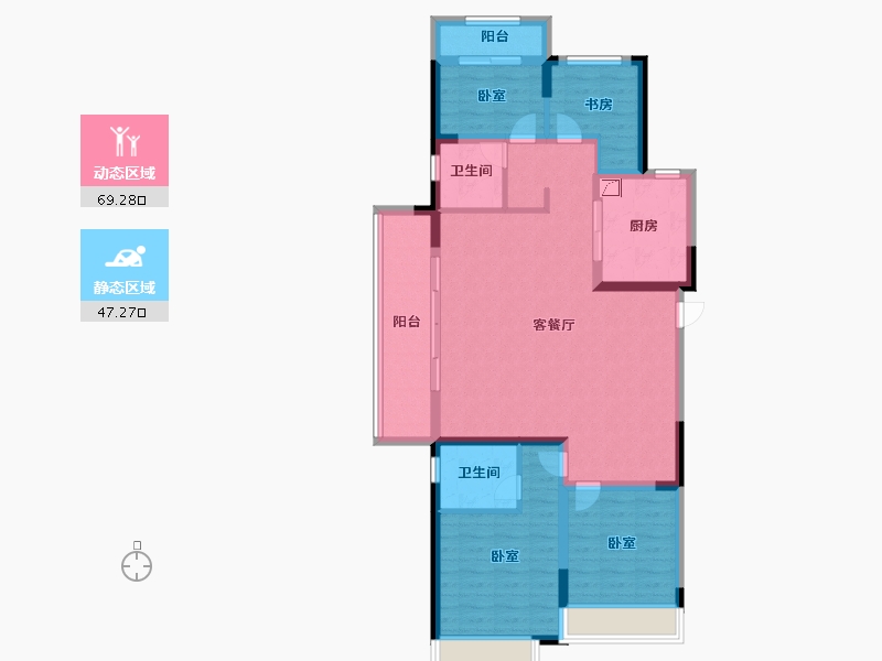 河南省-郑州市-康桥未来公元-104.00-户型库-动静分区