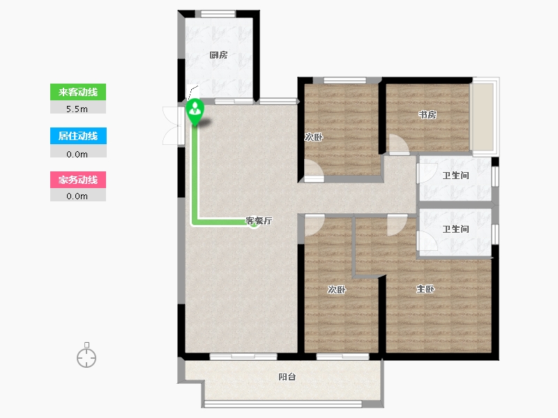 河南省-郑州市-富田城九鼎公馆-114.00-户型库-动静线