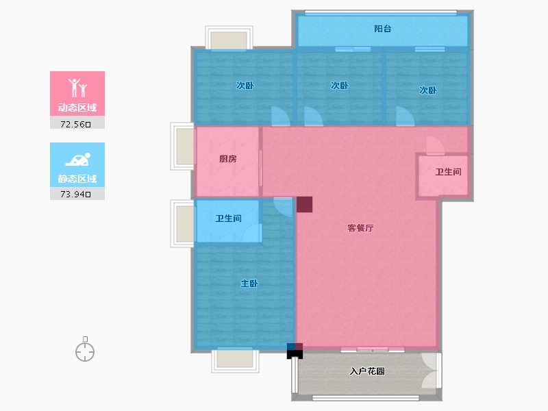 广东省-揭阳市-聚德名庭-172.90-户型库-动静分区