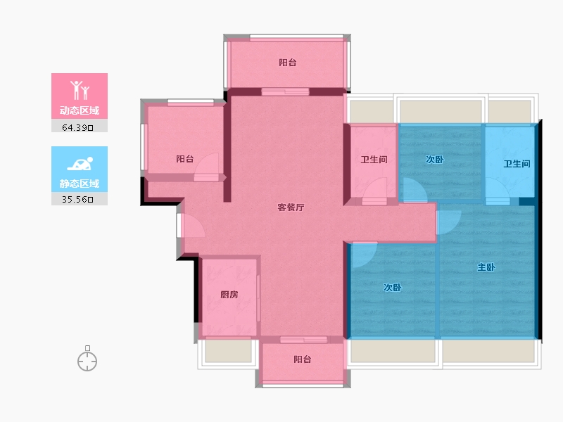 广东省-深圳市-慧湾中心-88.99-户型库-动静分区