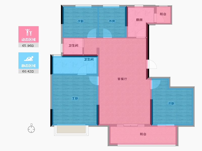 河南省-郑州市-康桥兰溪-114.40-户型库-动静分区