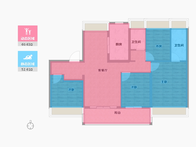 江苏省-苏州市-保利和光山语-101.60-户型库-动静分区