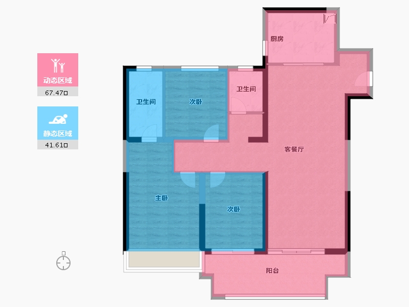 河南省-郑州市-正商生态城-98.00-户型库-动静分区