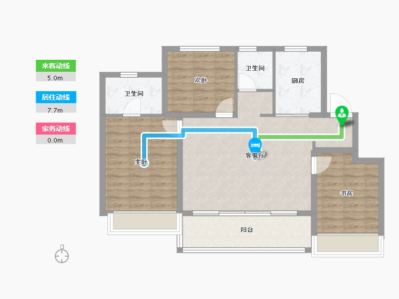 江苏省-苏州市-山樾云庭-84.21-户型库-动静线