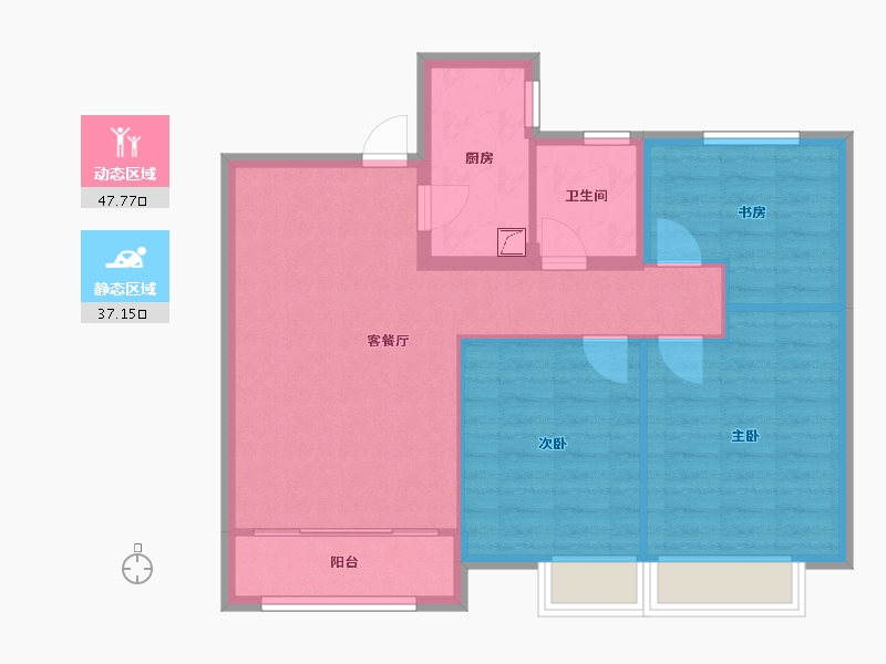 山东省-济南市-华侨城纯水岸-76.50-户型库-动静分区