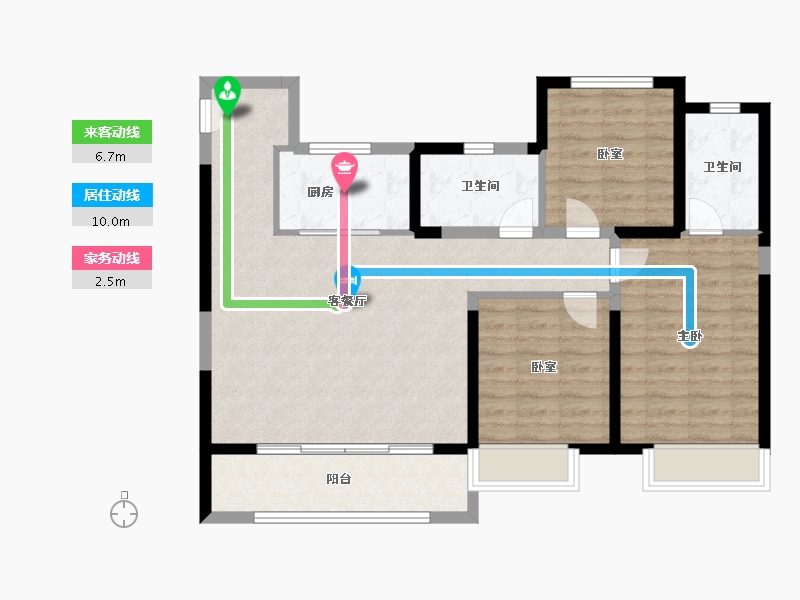 河南省-郑州市-新城·时光印象-94.00-户型库-动静线